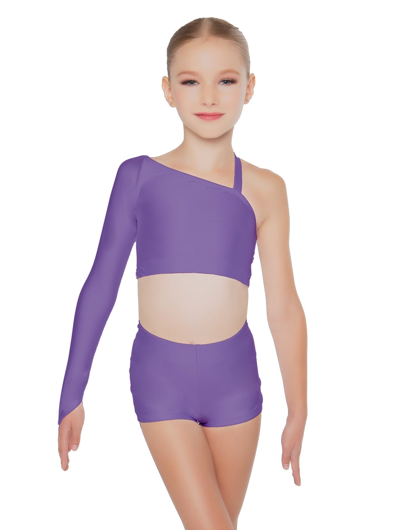 Solid Lycra Sparks Fly Crop Top