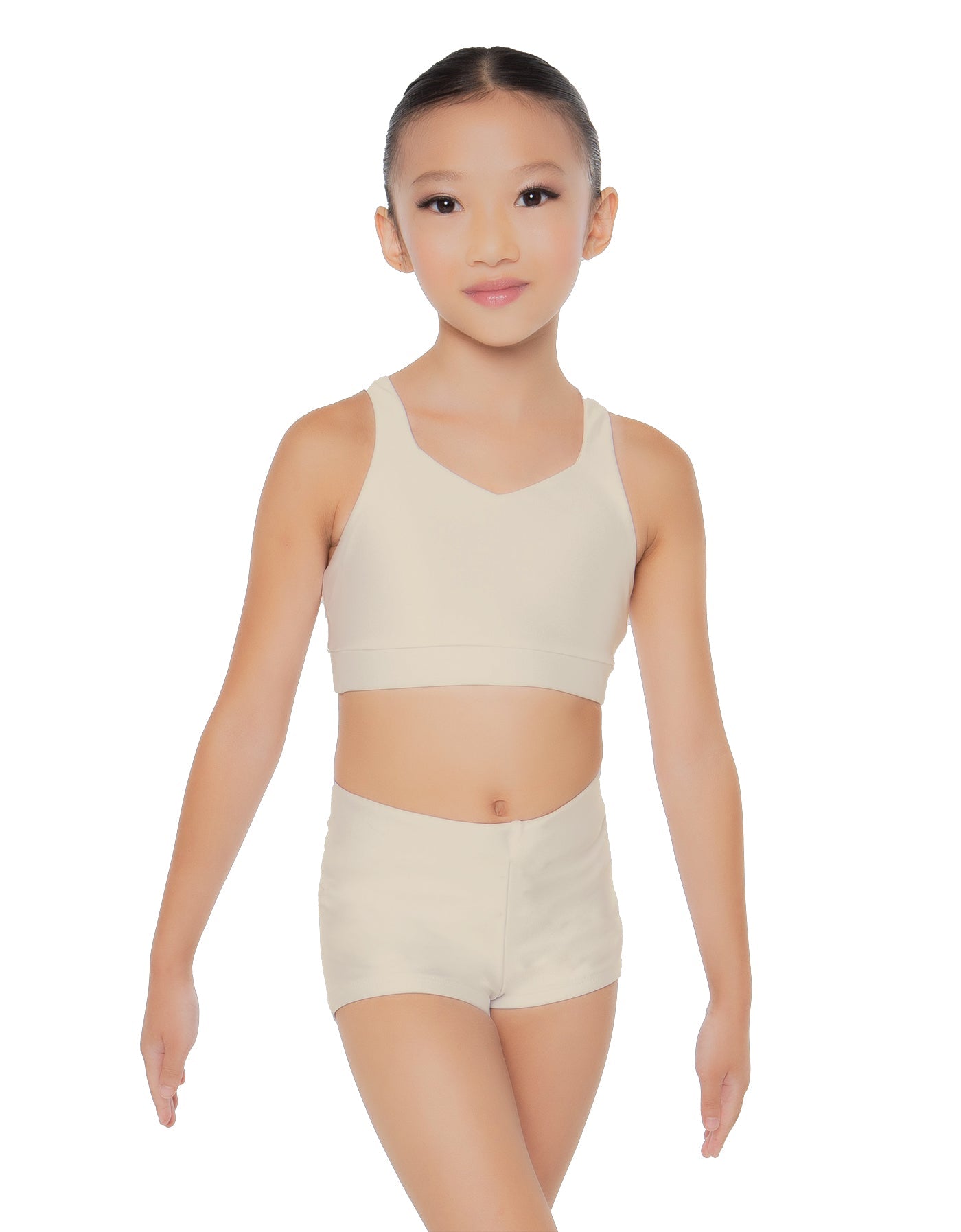 Solid Lycra Sweetheart Crop