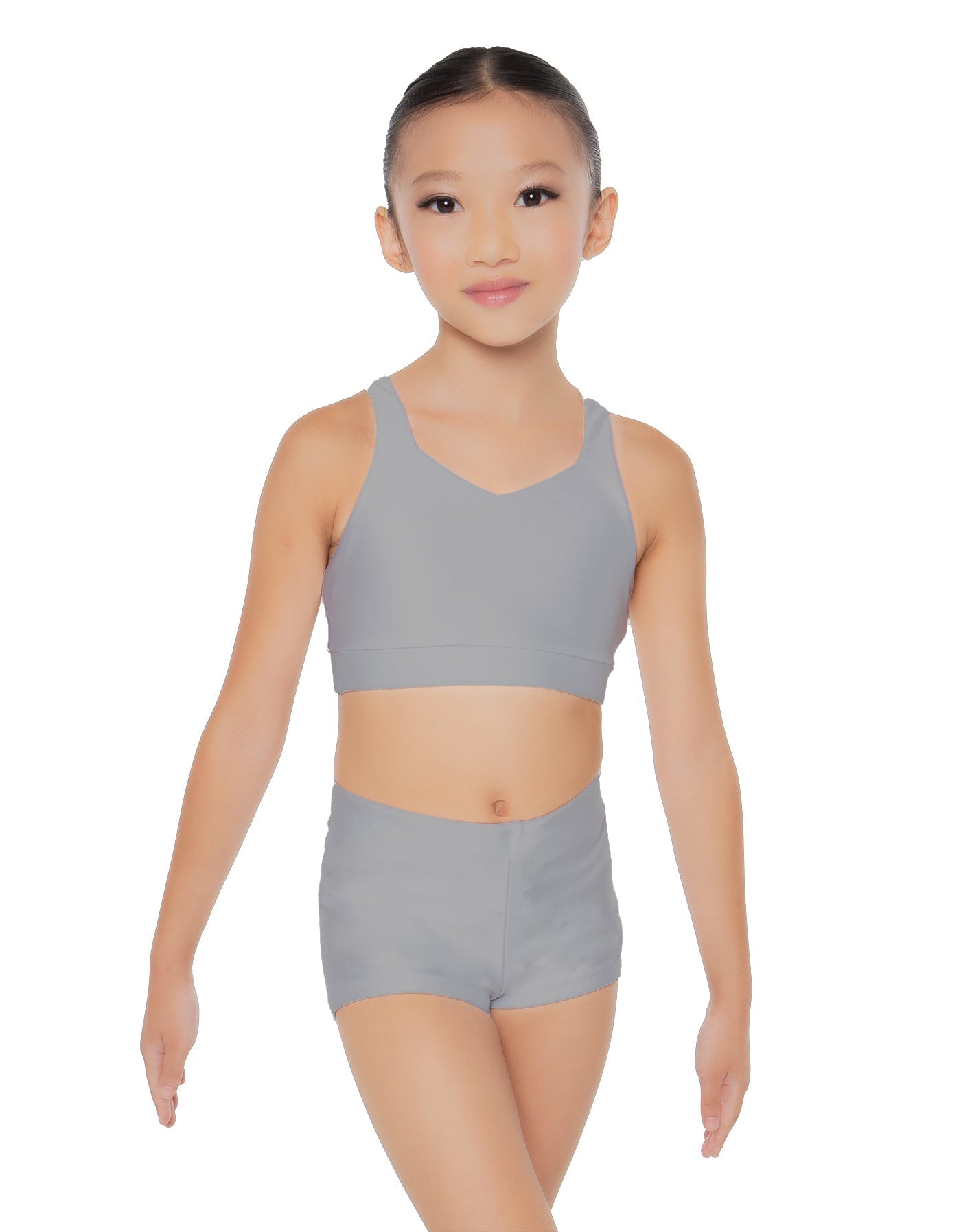 Solid Lycra Sweetheart Crop