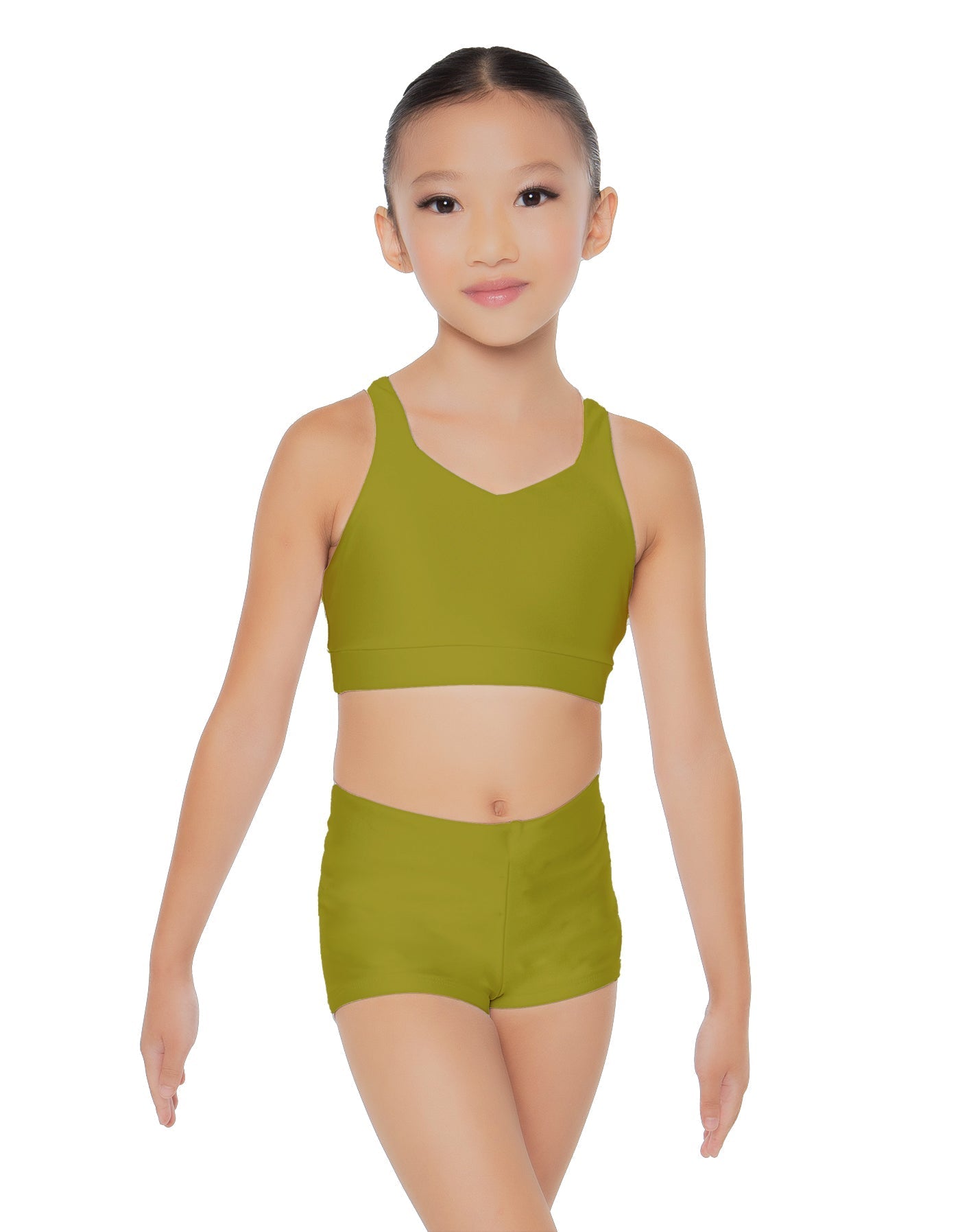 Solid Lycra Sweetheart Crop