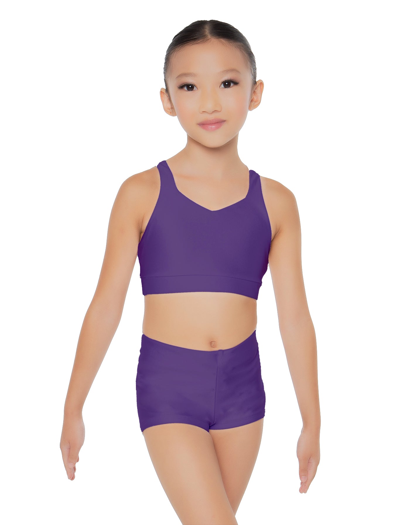 Solid Lycra Sweetheart Crop