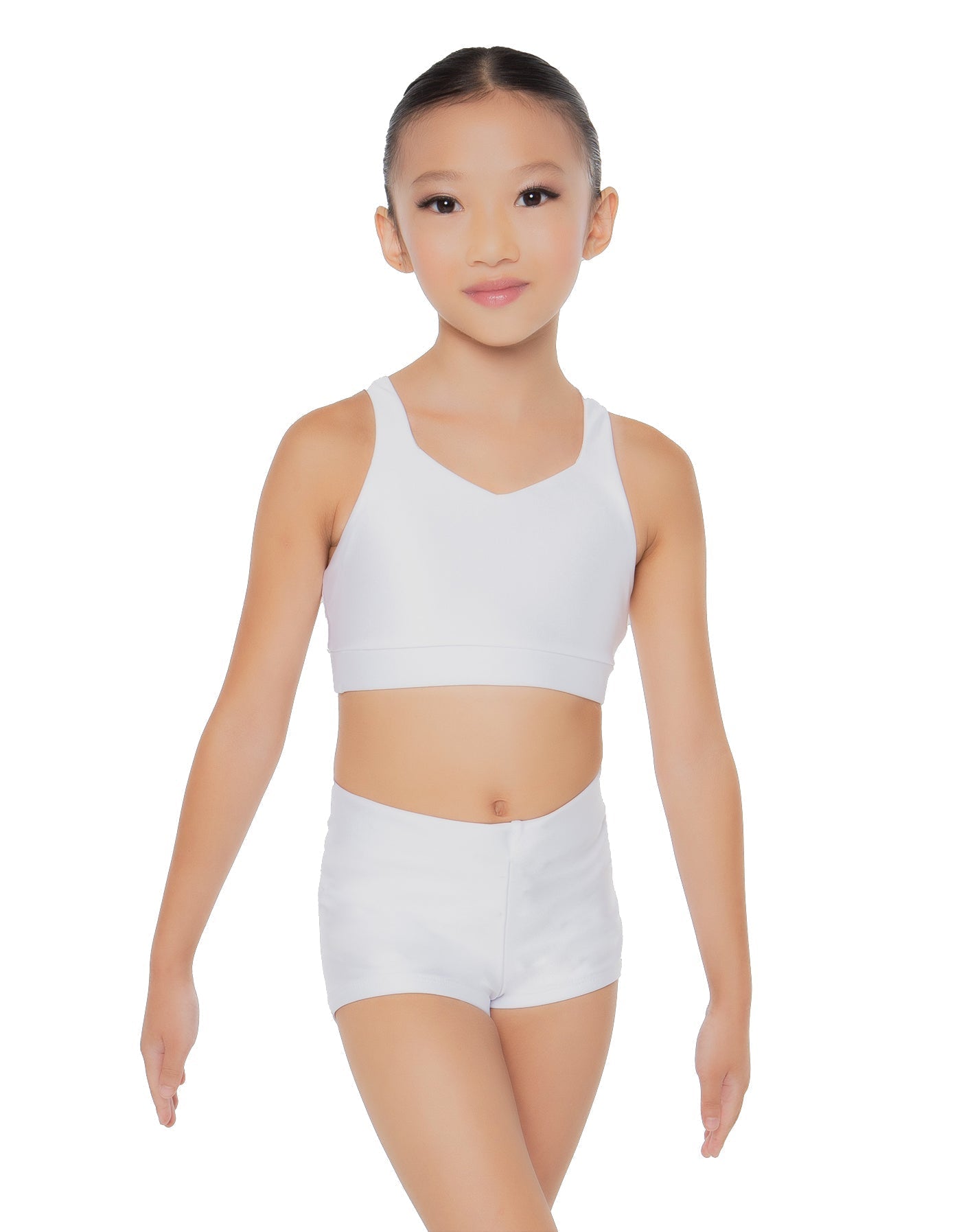 Solid Lycra Sweetheart Crop