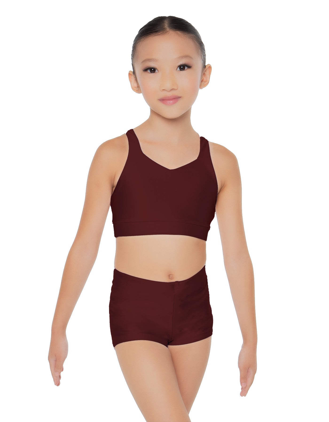 Solid Lycra Sweetheart Crop