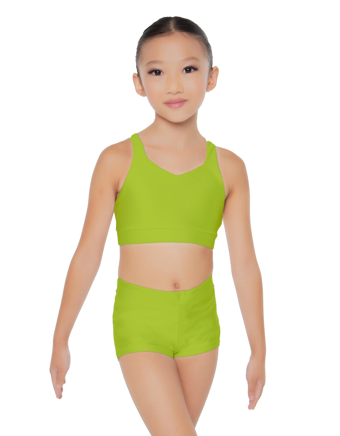 Solid Lycra Sweetheart Crop