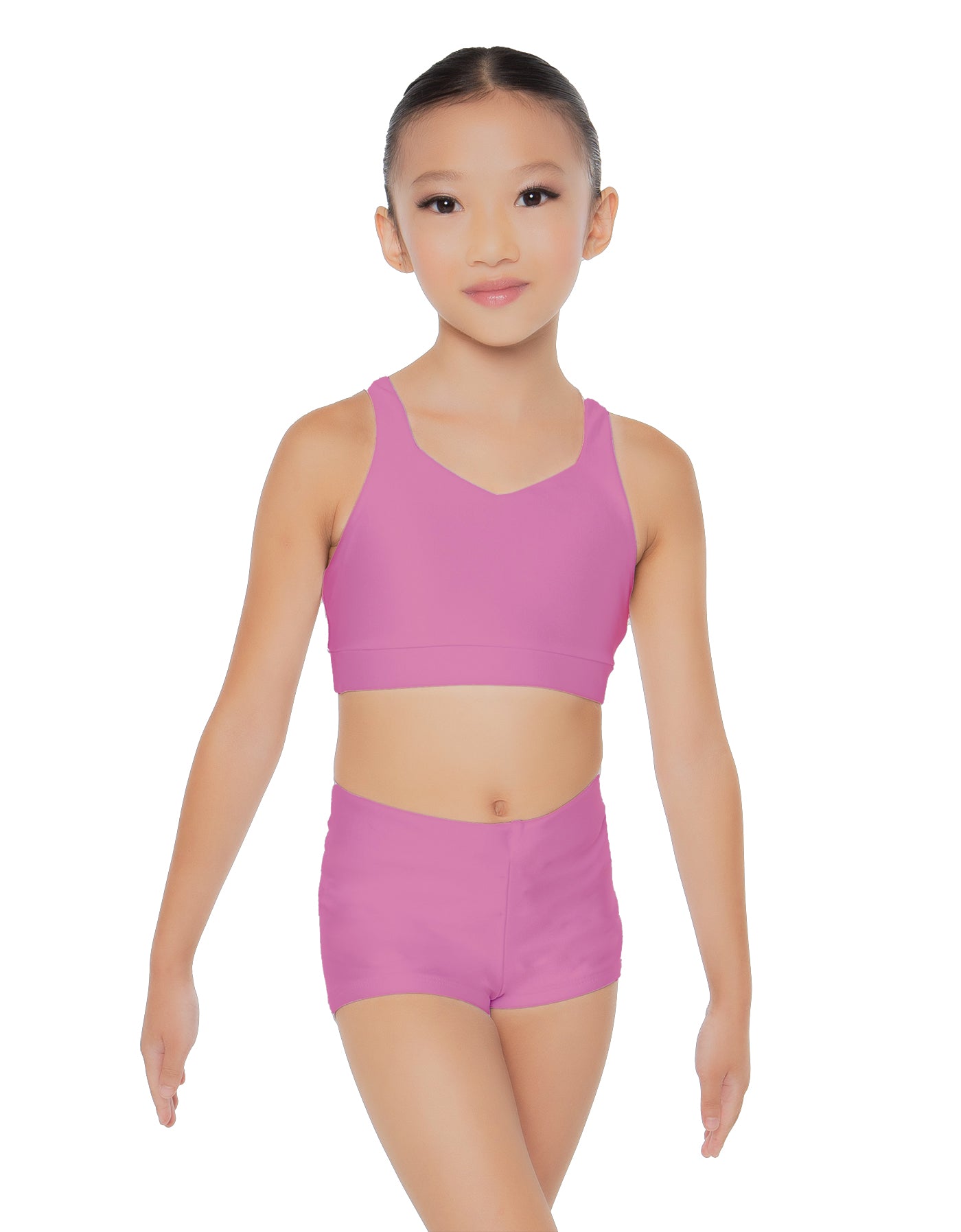 Solid Lycra Sweetheart Crop