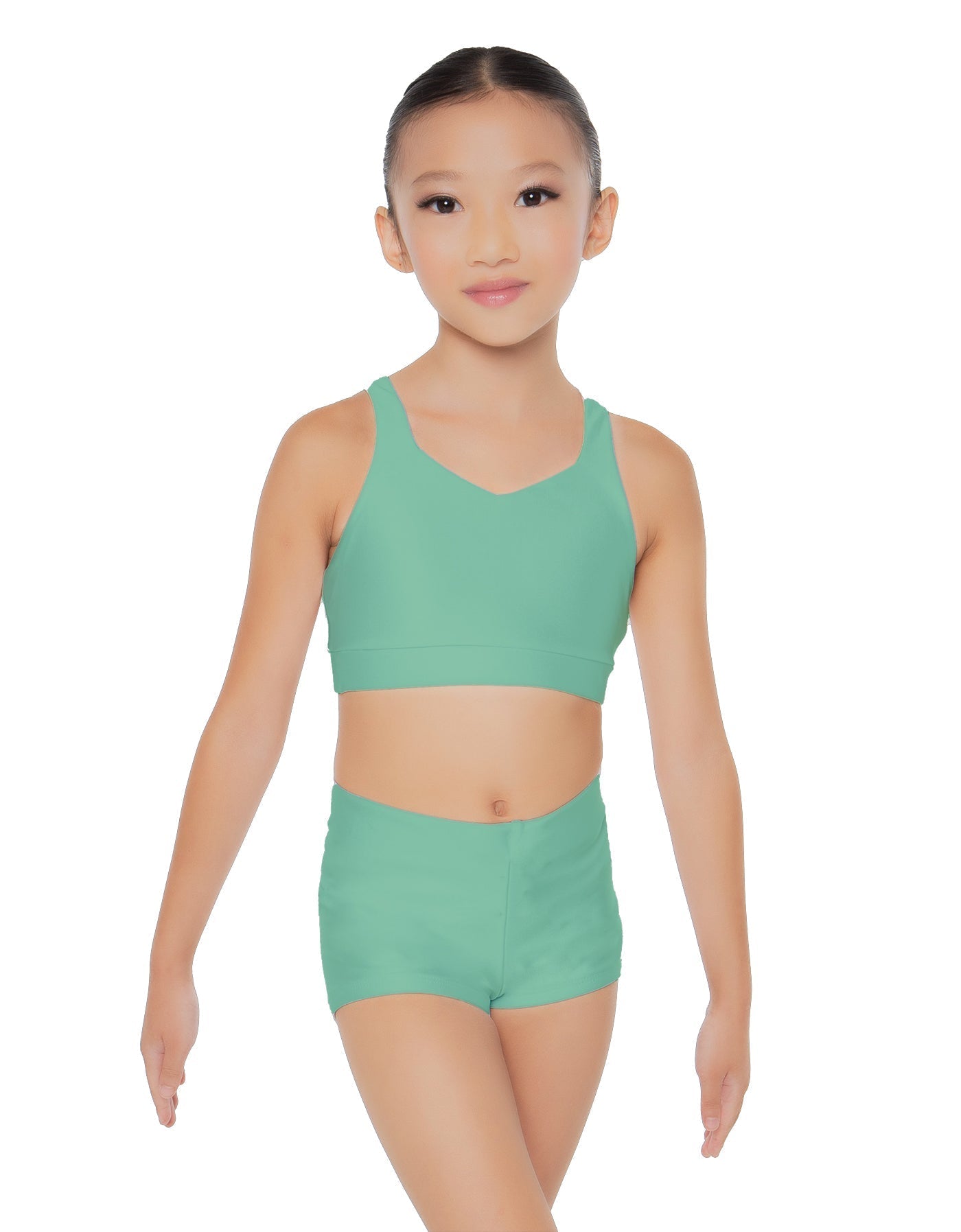 Solid Lycra Sweetheart Crop