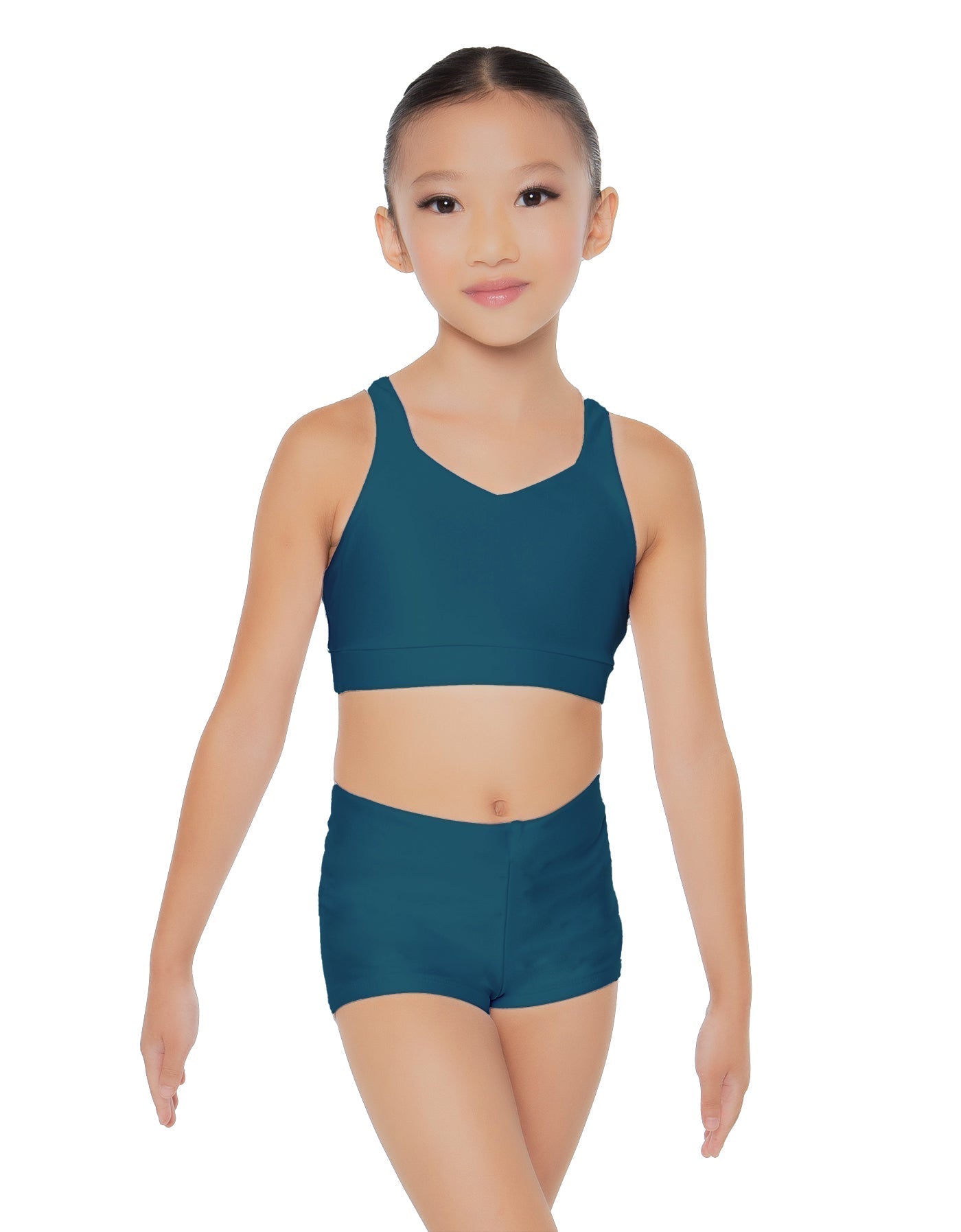 Solid Lycra Sweetheart Crop