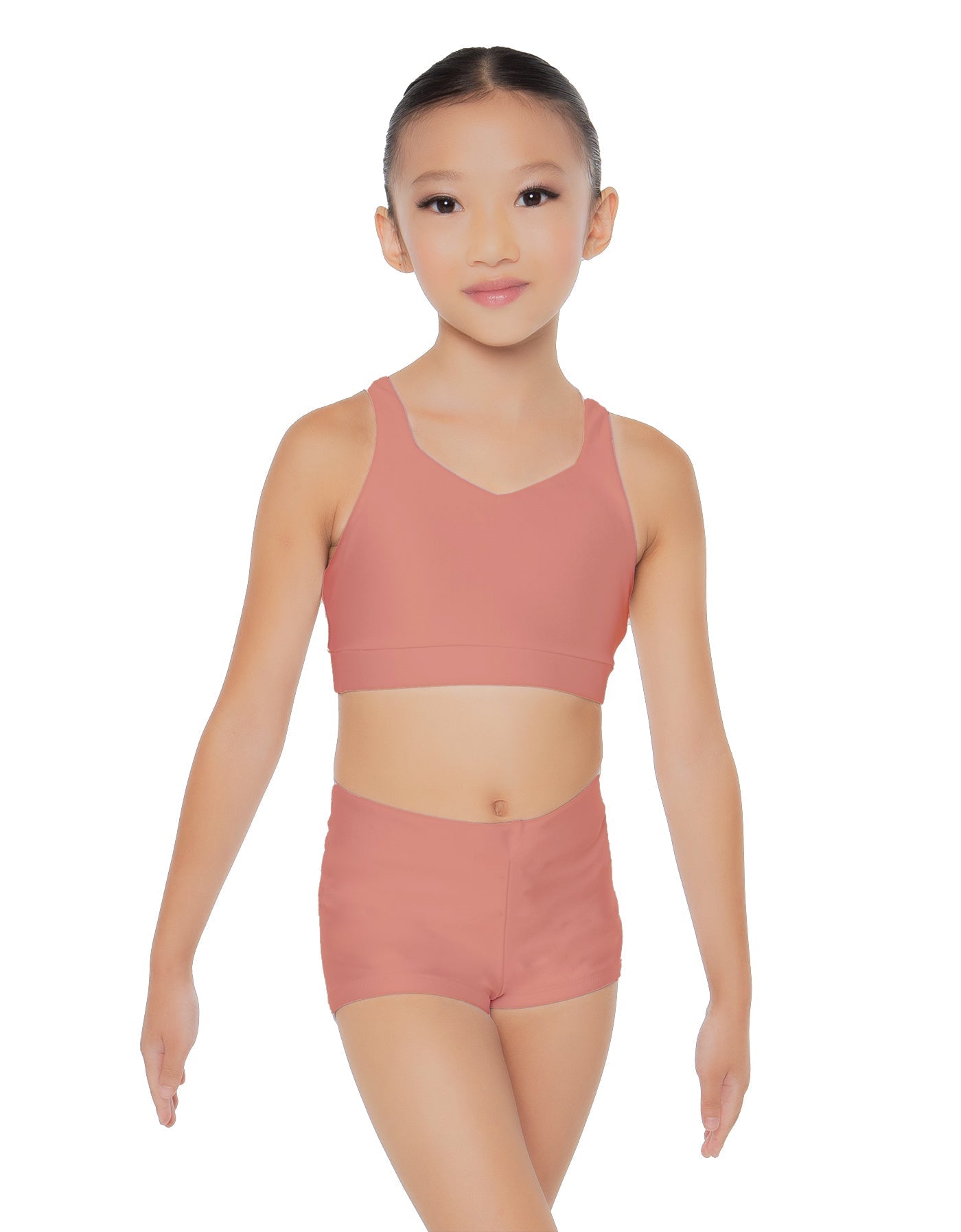 Solid Lycra Sweetheart Crop