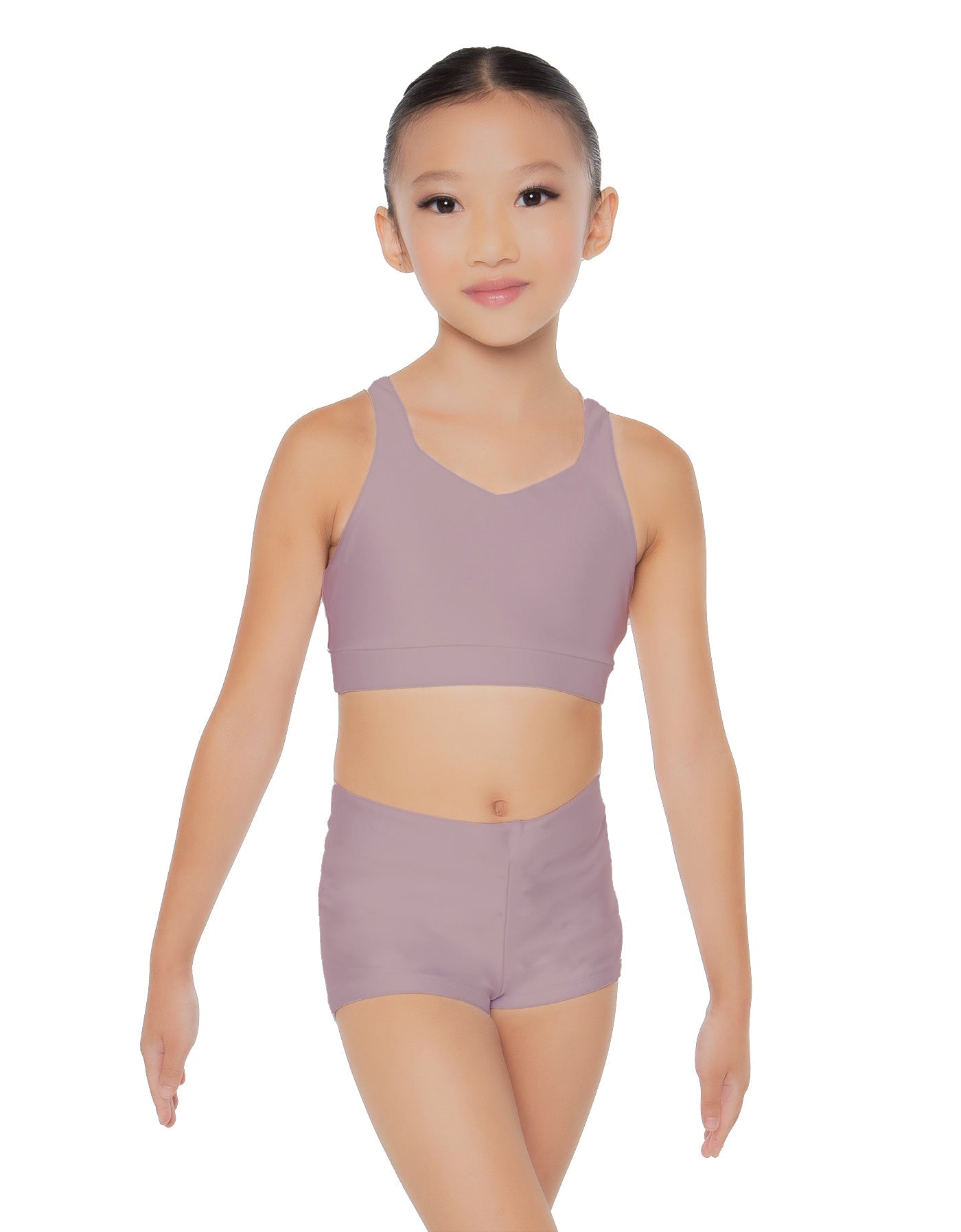 Solid Lycra Sweetheart Crop