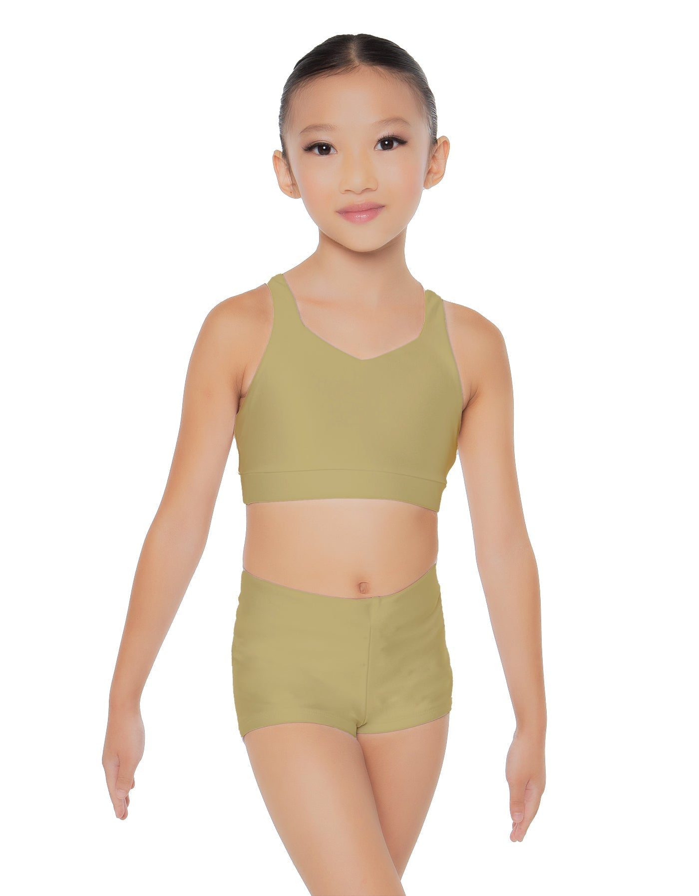 Solid Lycra Sweetheart Crop
