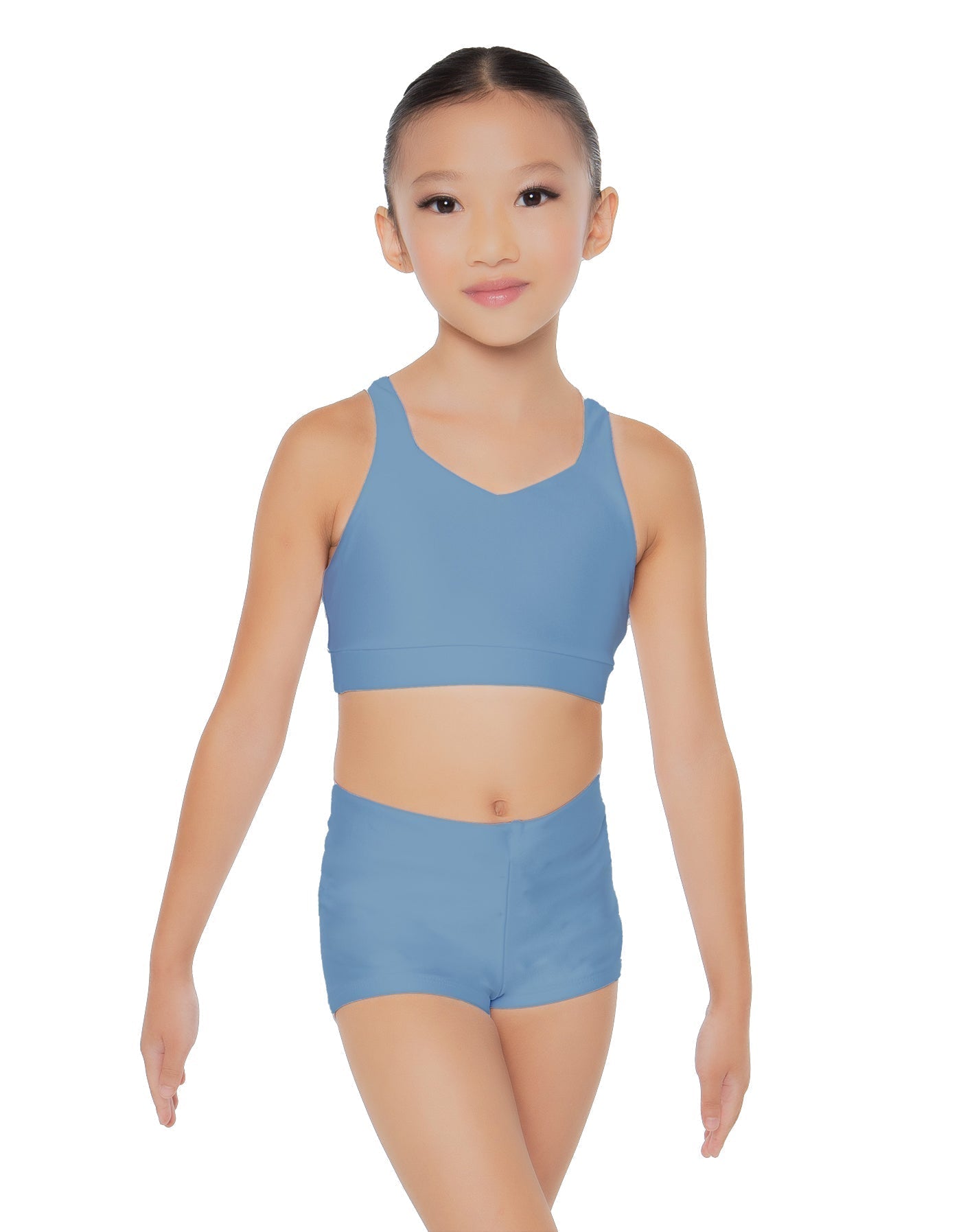 Solid Lycra Sweetheart Crop