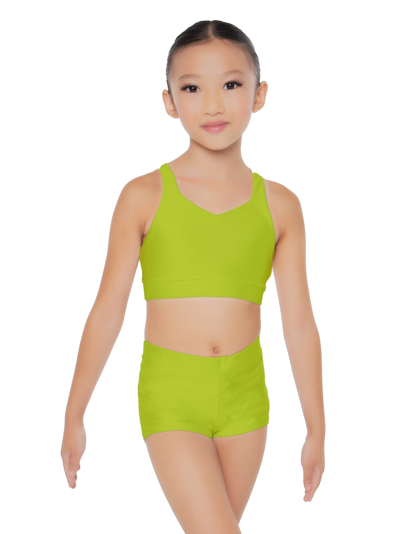 Solid Lycra Sweetheart Crop