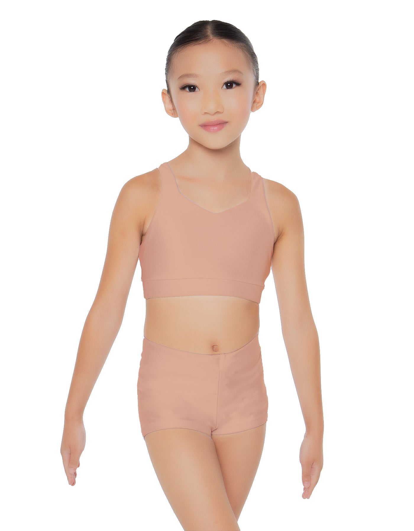 Solid Lycra Sweetheart Crop