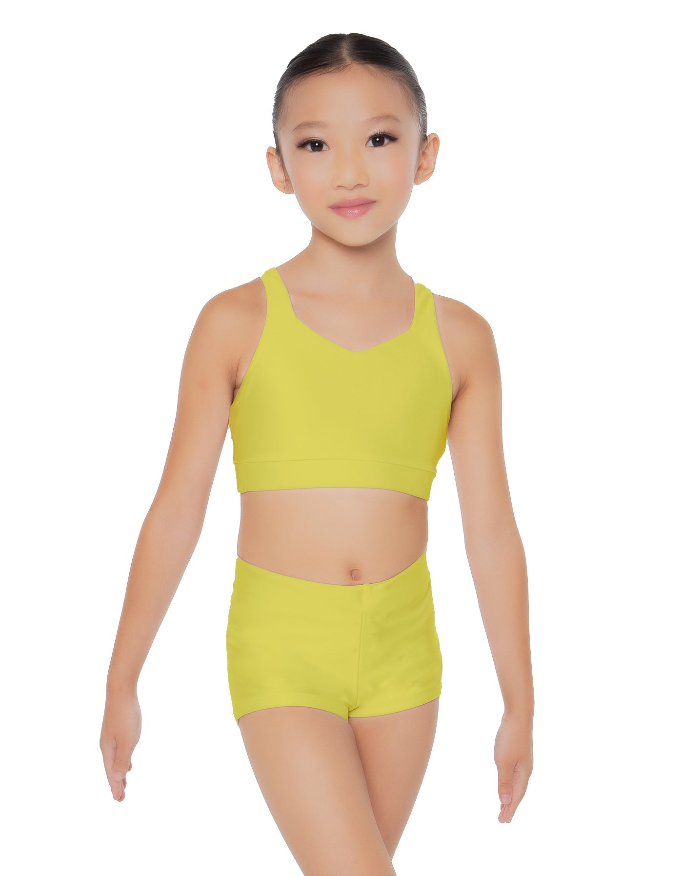 Solid Lycra Sweetheart Crop