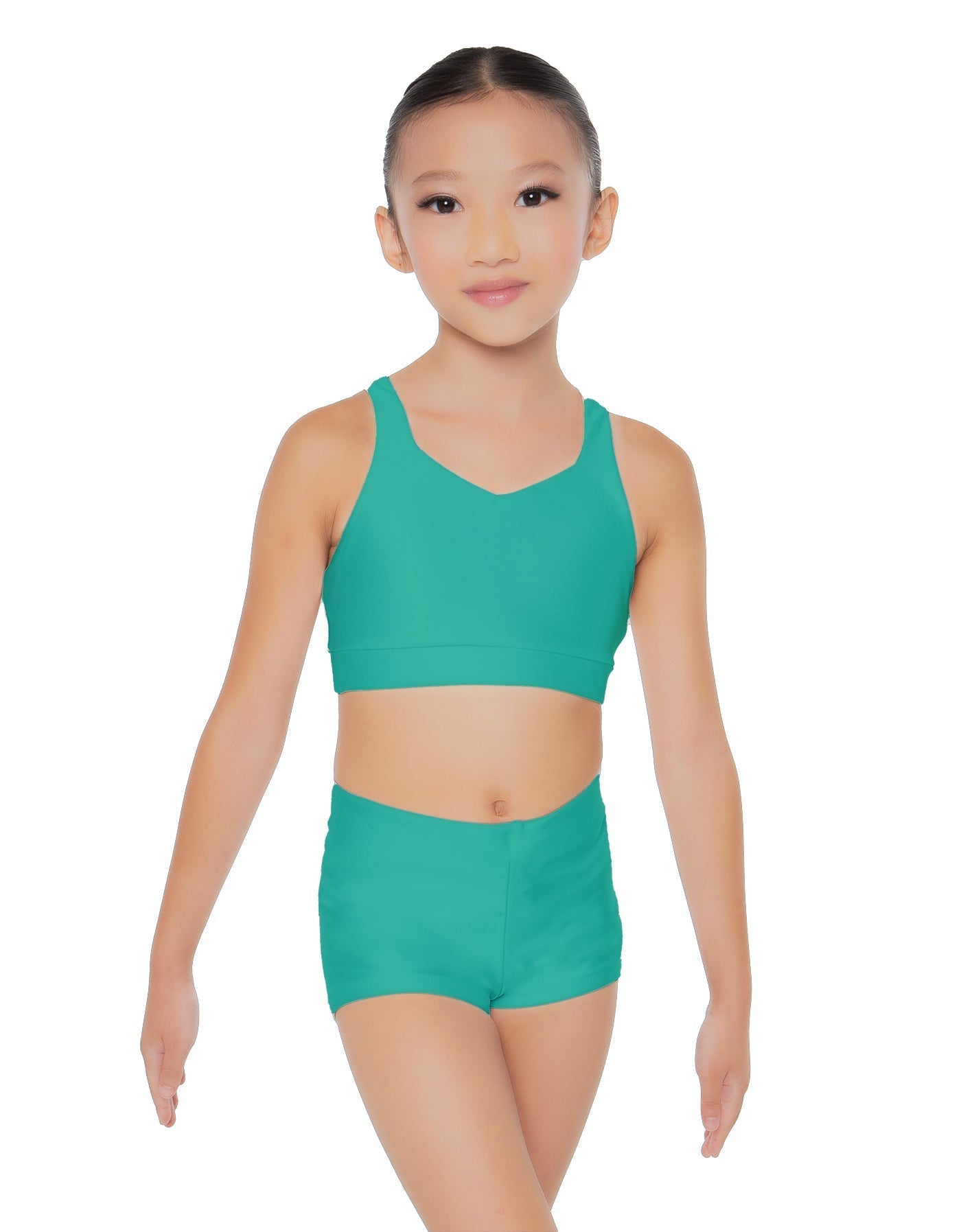 Solid Lycra Sweetheart Crop