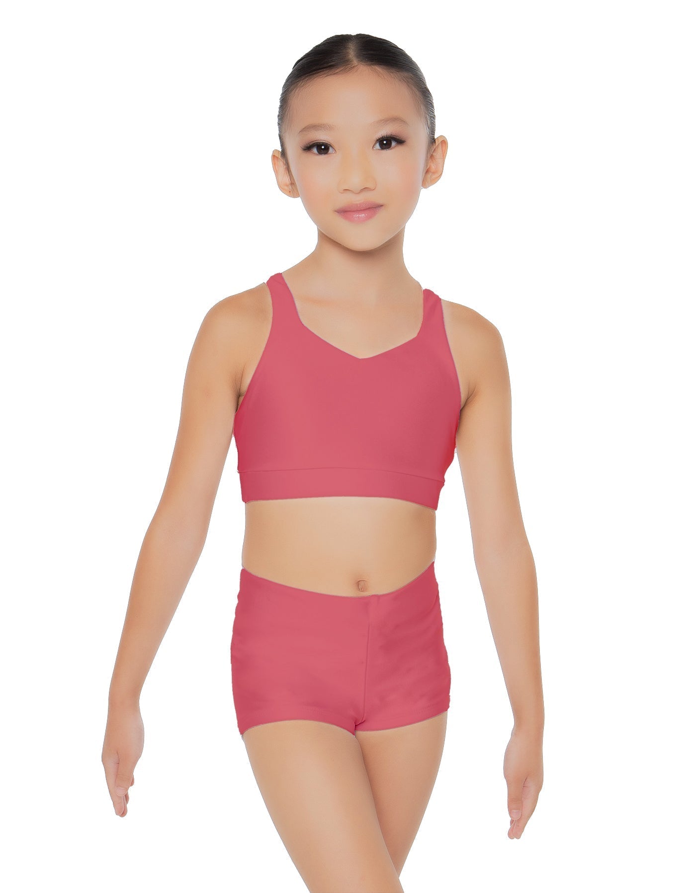 Solid Lycra Sweetheart Crop