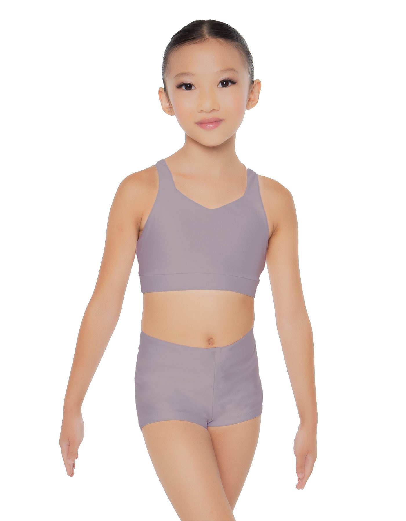 Solid Lycra Sweetheart Crop