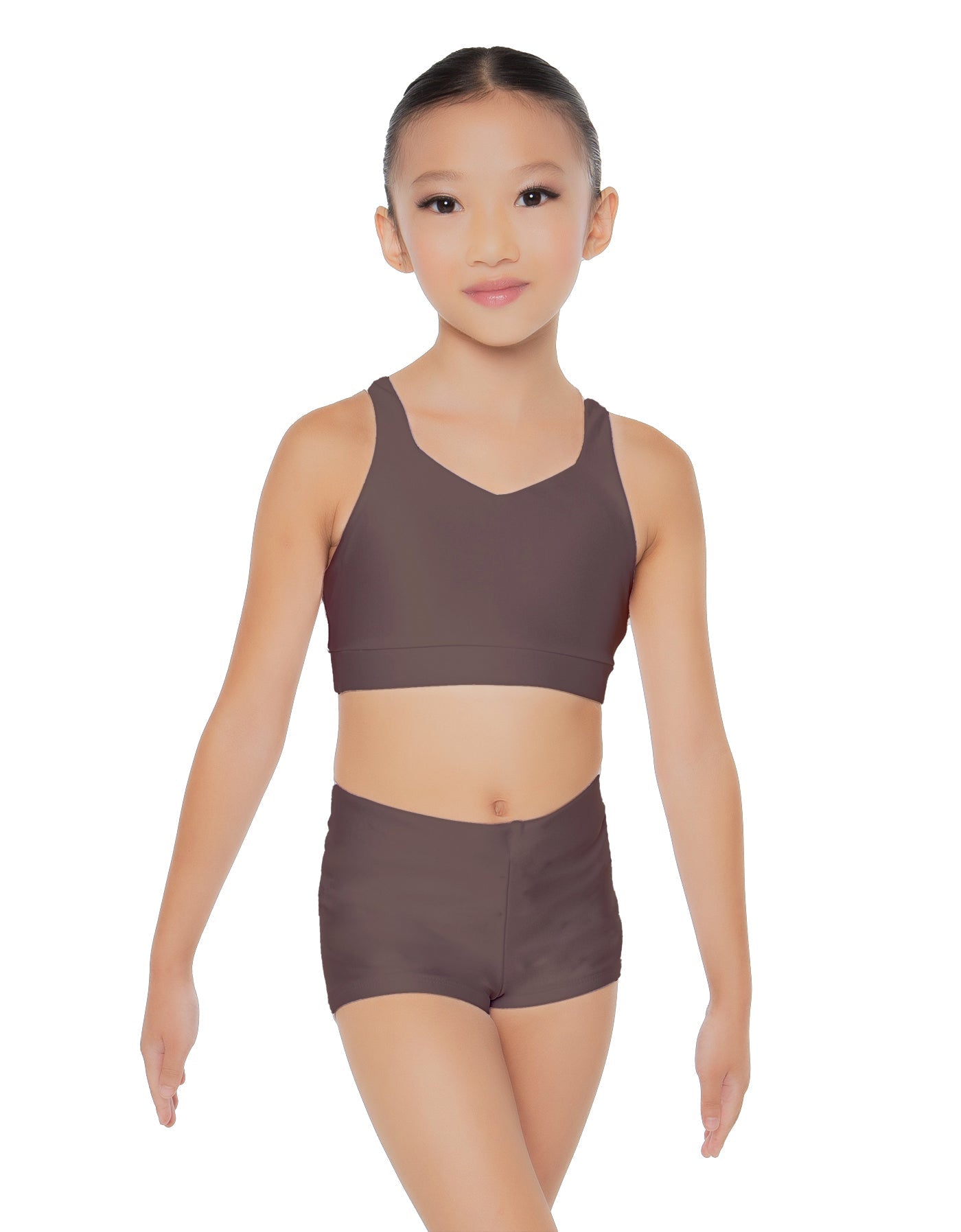 Solid Lycra Sweetheart Crop