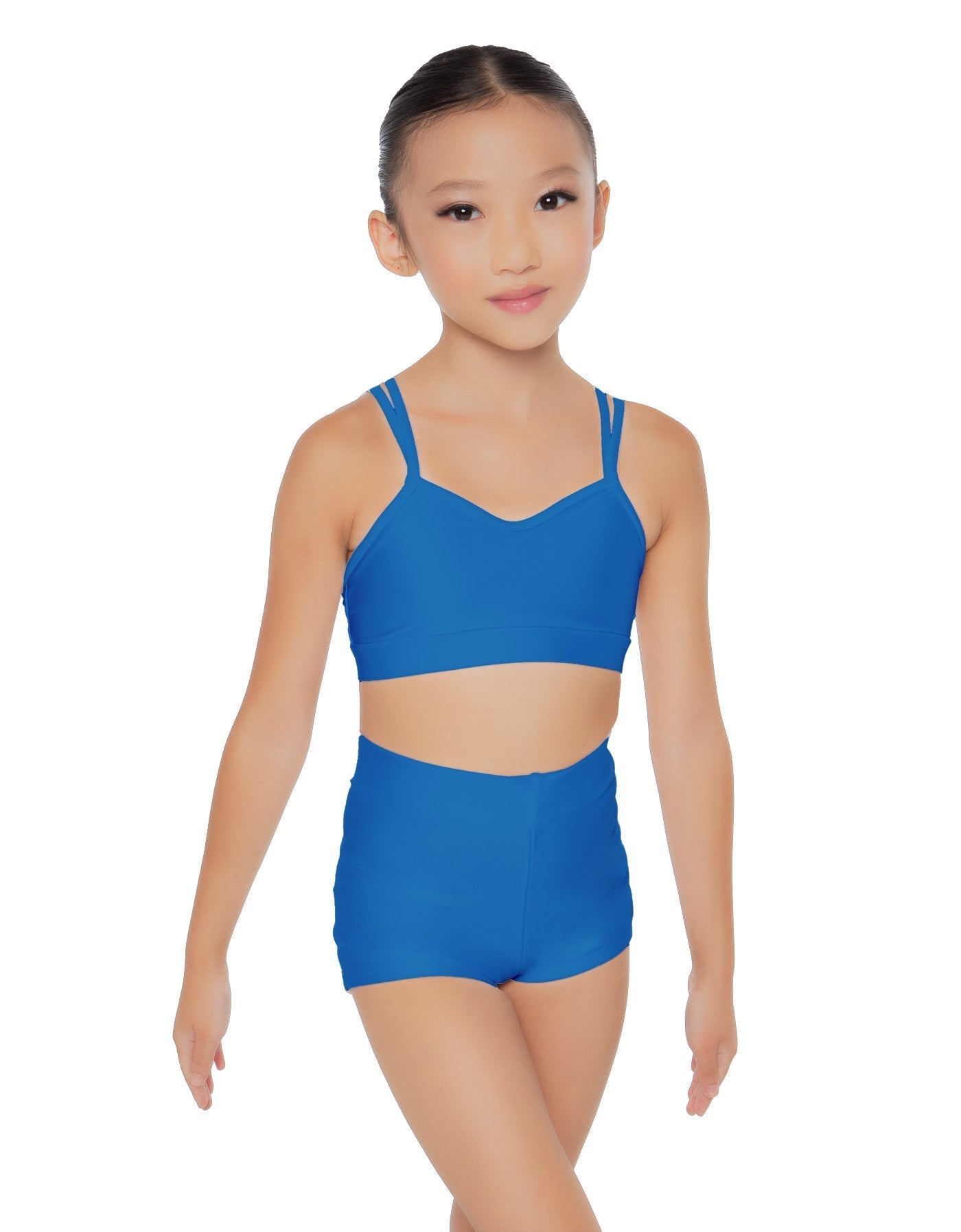 Solid Lycra Sweetheart Double Strap Halter Bra