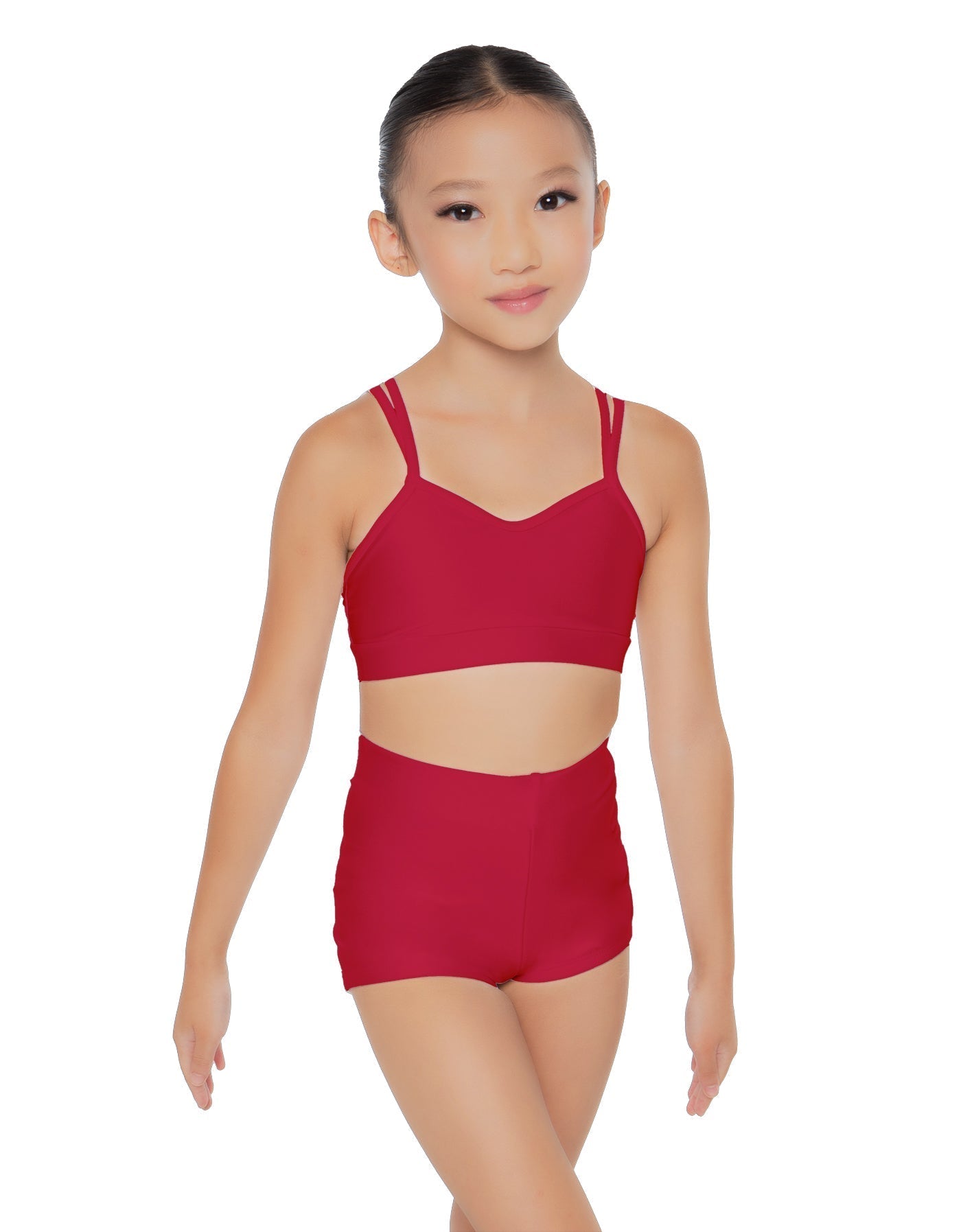 Solid Lycra Sweetheart Double Strap Halter Bra