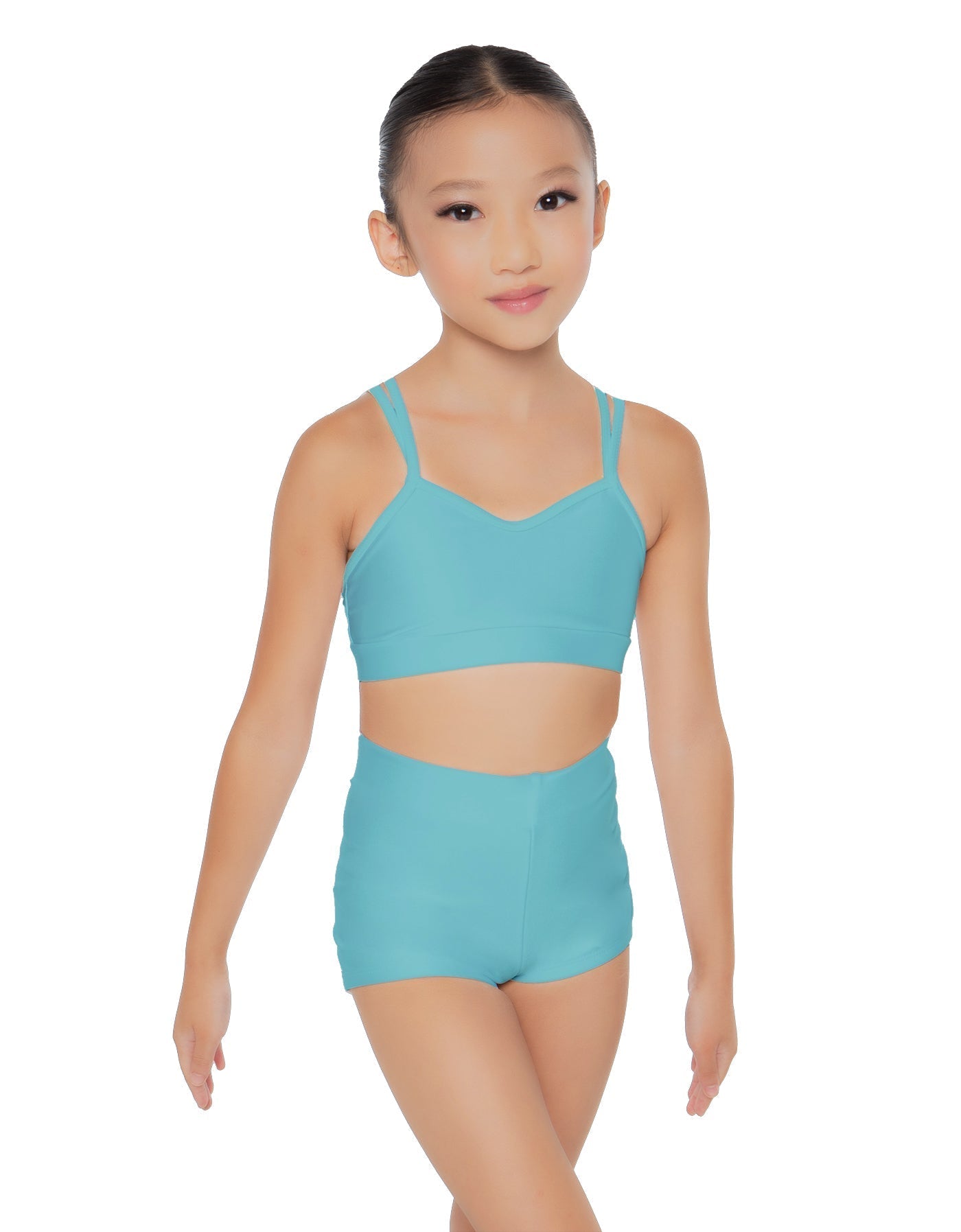 Solid Lycra Sweetheart Double Strap Halter Bra