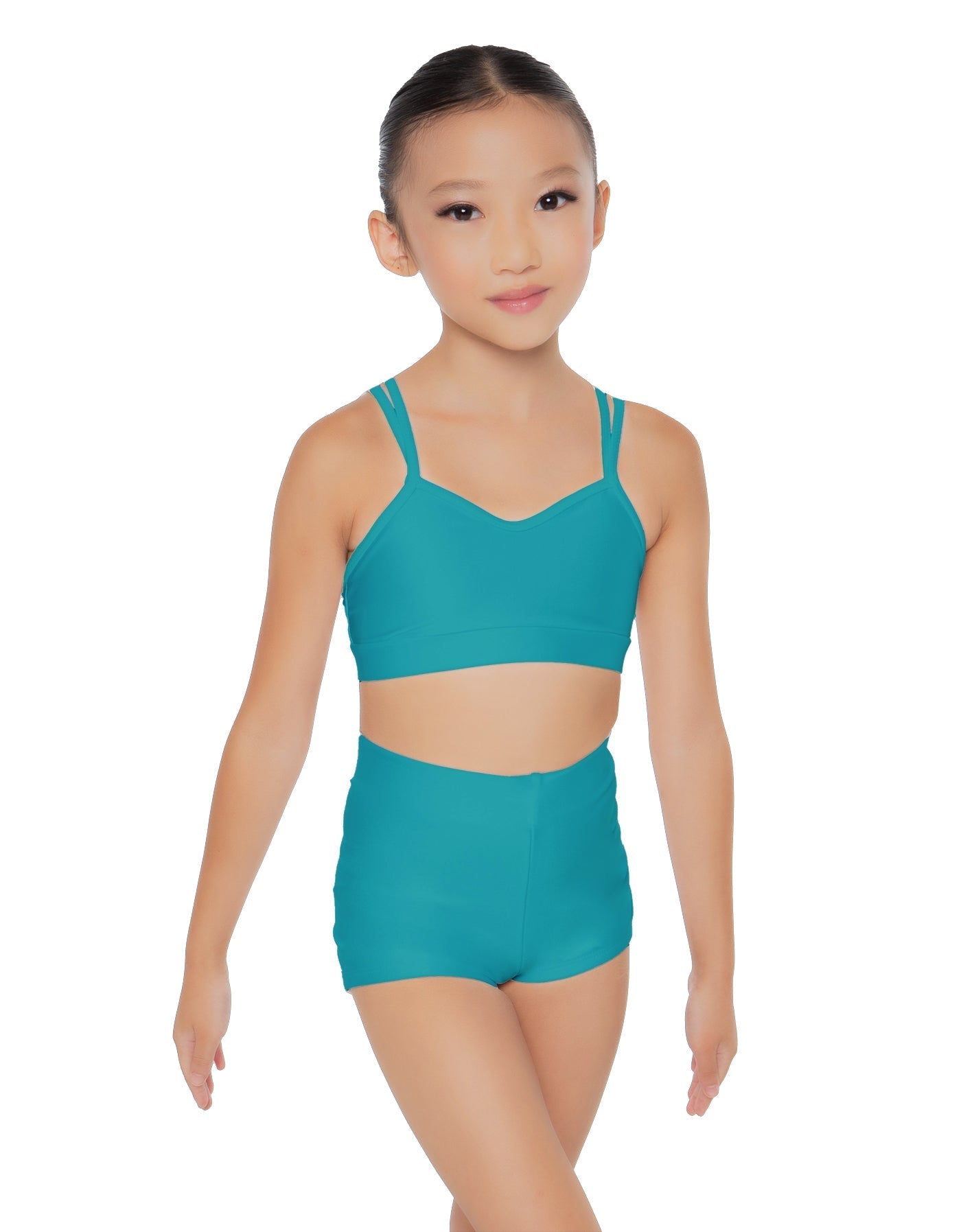 Solid Lycra Sweetheart Double Strap Halter Bra
