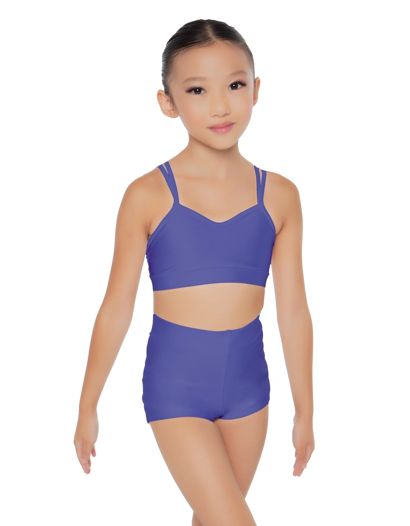 Solid Lycra Sweetheart Double Strap Halter Bra