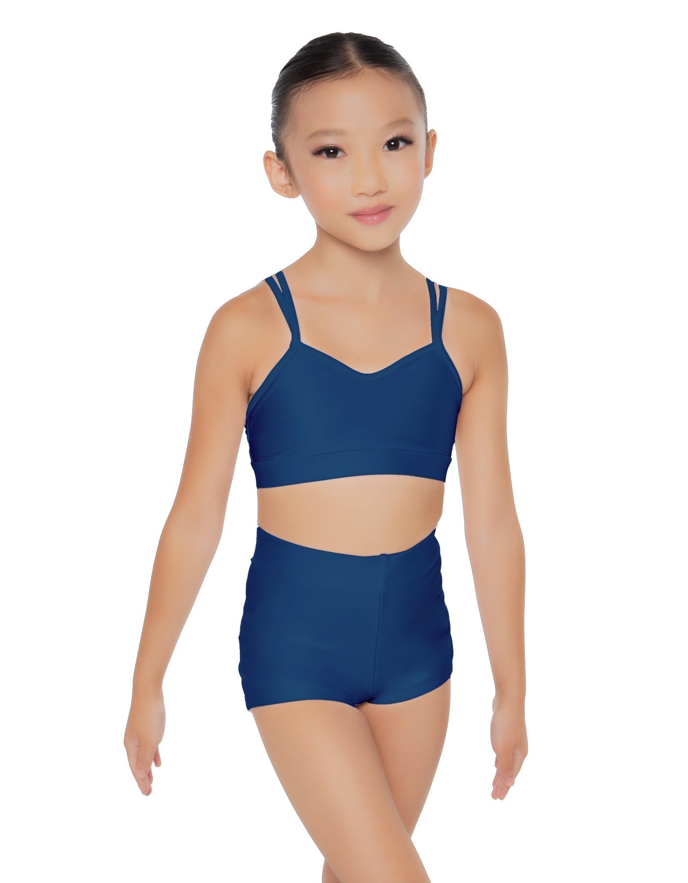 Solid Lycra Sweetheart Double Strap Halter Bra