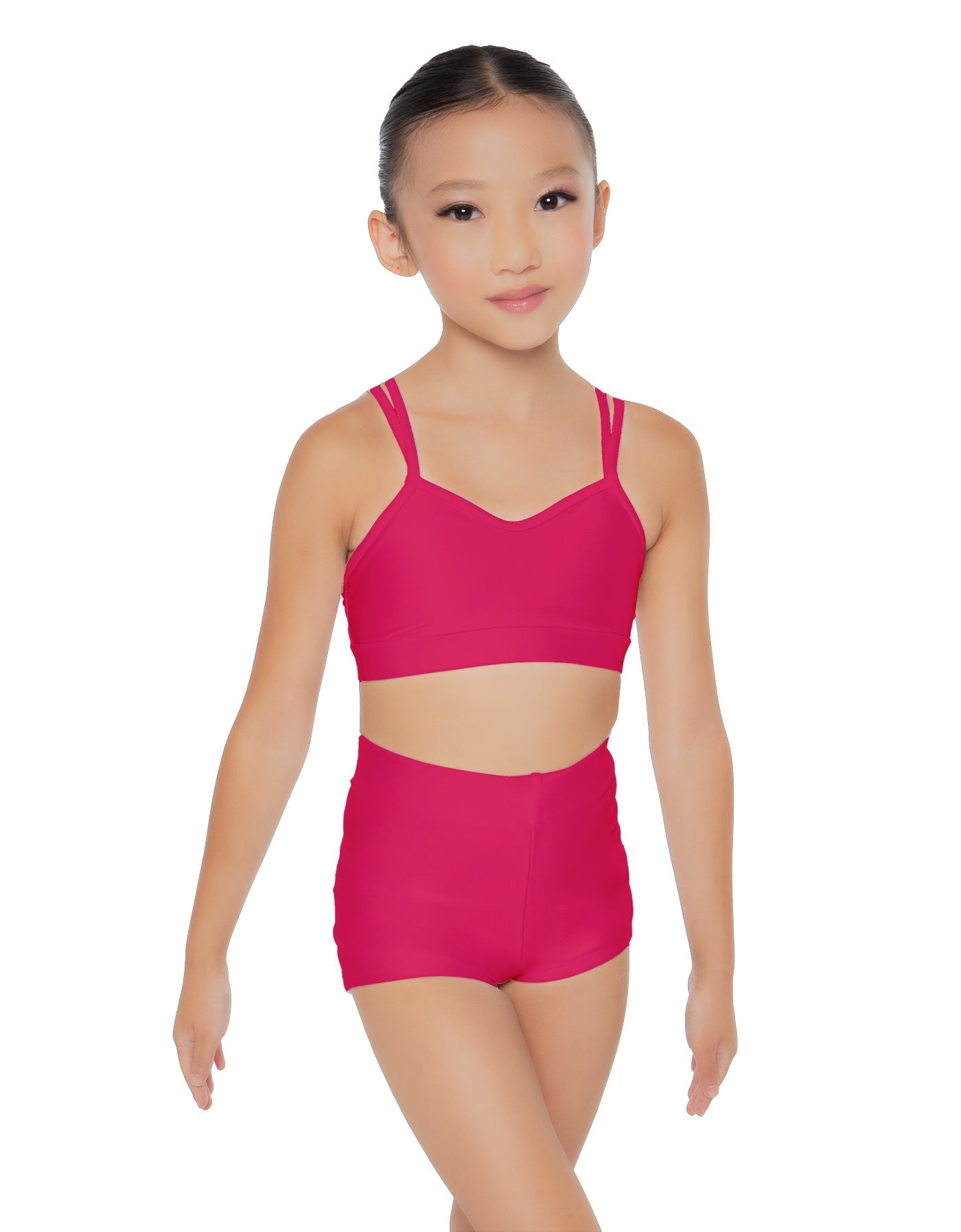 Solid Lycra Sweetheart Double Strap Halter Bra