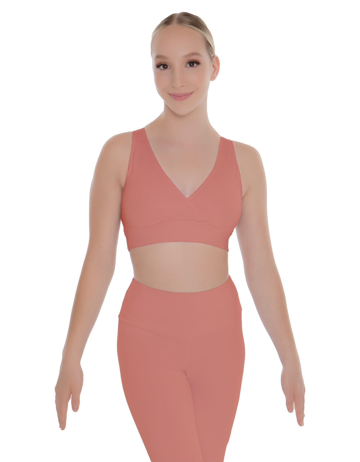 Solid Lycra Crossover Sleeveless Crop Top