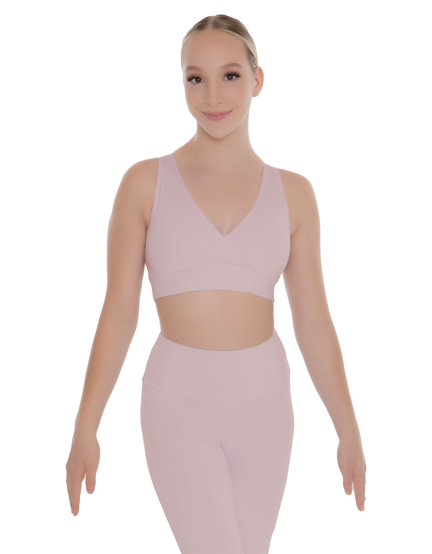 Solid Lycra Crossover Sleeveless Crop Top