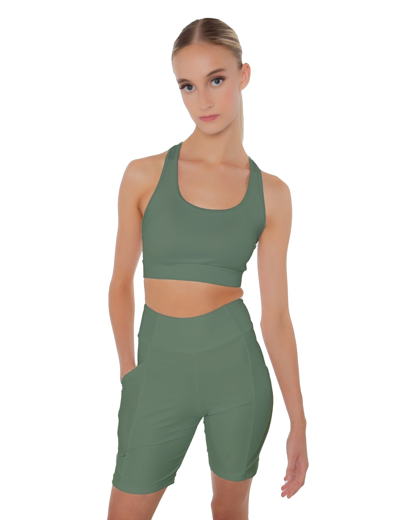 Solid Lycra Pocket Bike Short
