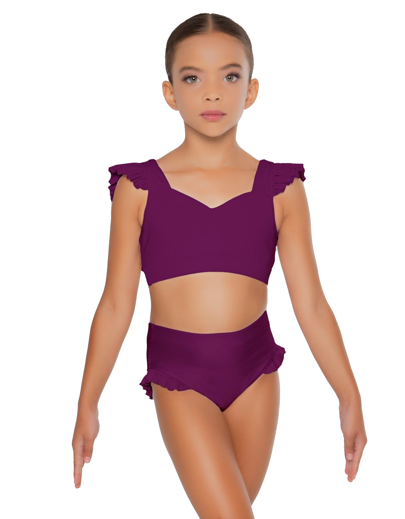Solid Lycra High Rise Panty with Ruffle