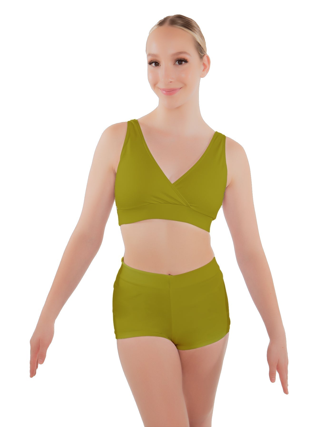 Solid Lycra High Waisted Short