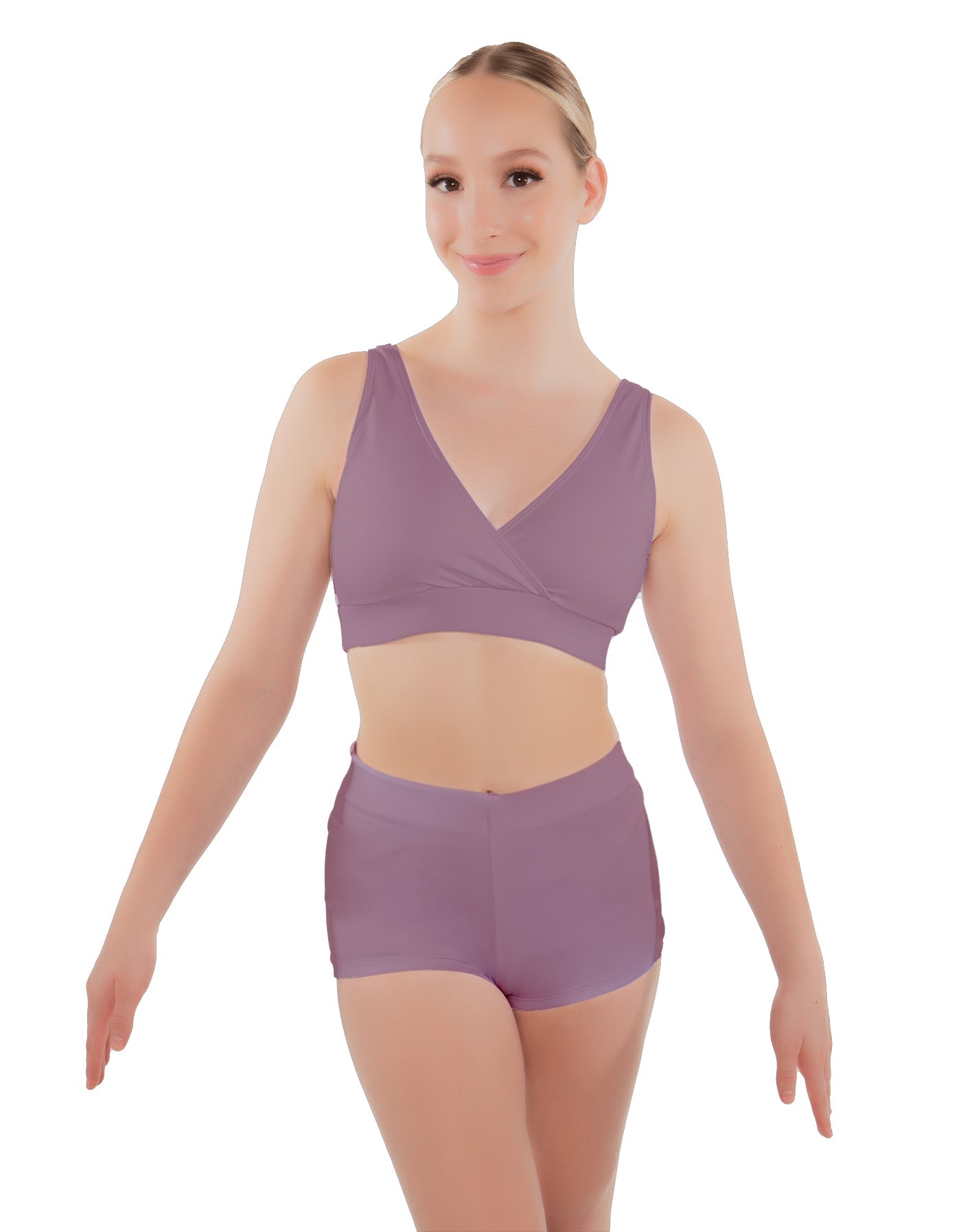 Solid Lycra High Waisted Short