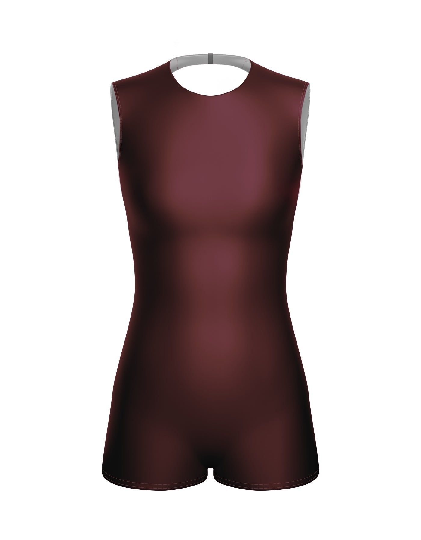 Solid Lycra Sleeveless Open Back Biketard