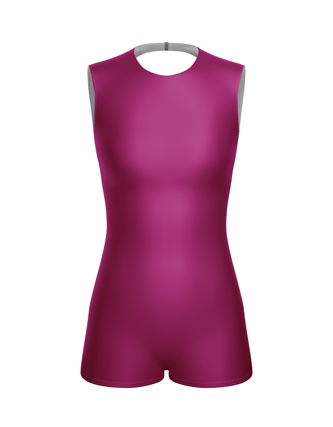 Solid Lycra Sleeveless Open Back Biketard