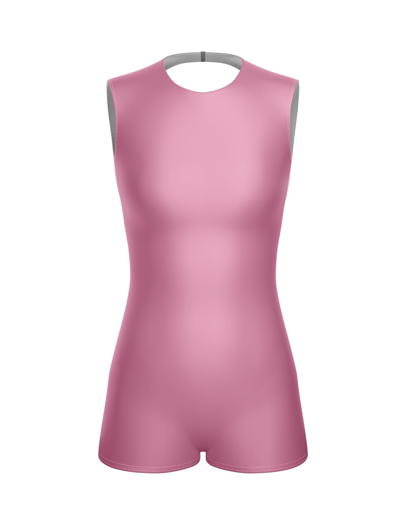 Solid Lycra Sleeveless Open Back Biketard