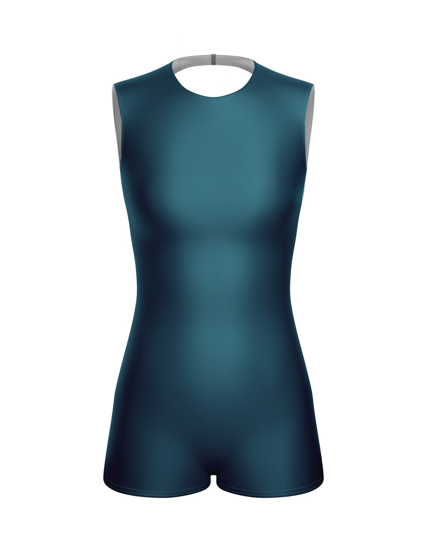 Solid Lycra Sleeveless Open Back Biketard