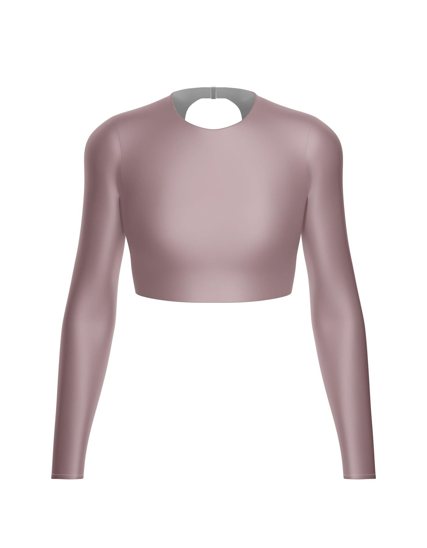 LS Triangle Back Crop Top
