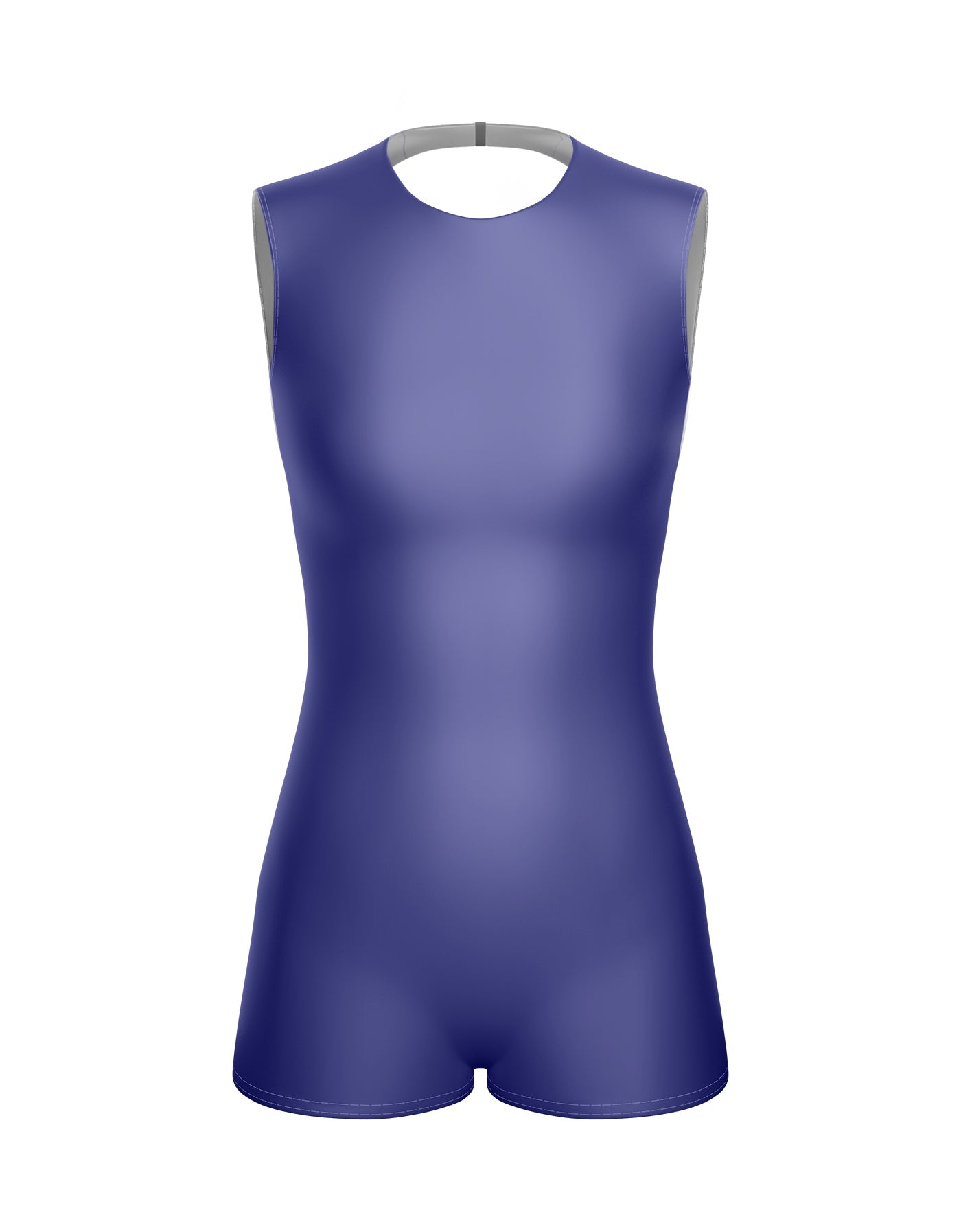 Solid Lycra Sleeveless Open Back Biketard