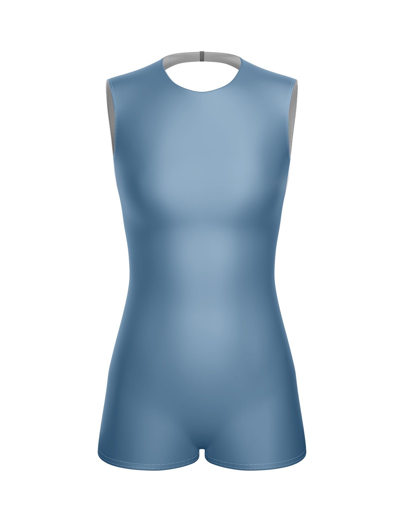 Solid Lycra Sleeveless Open Back Biketard