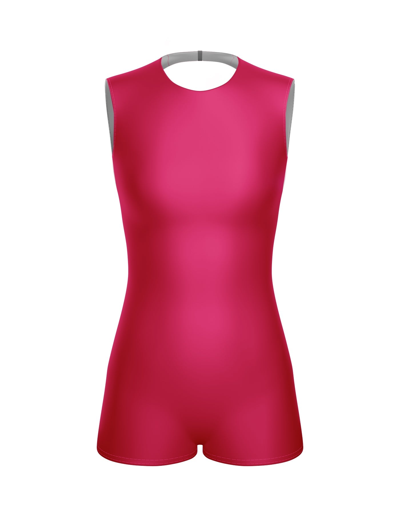 Solid Lycra Sleeveless Open Back Biketard