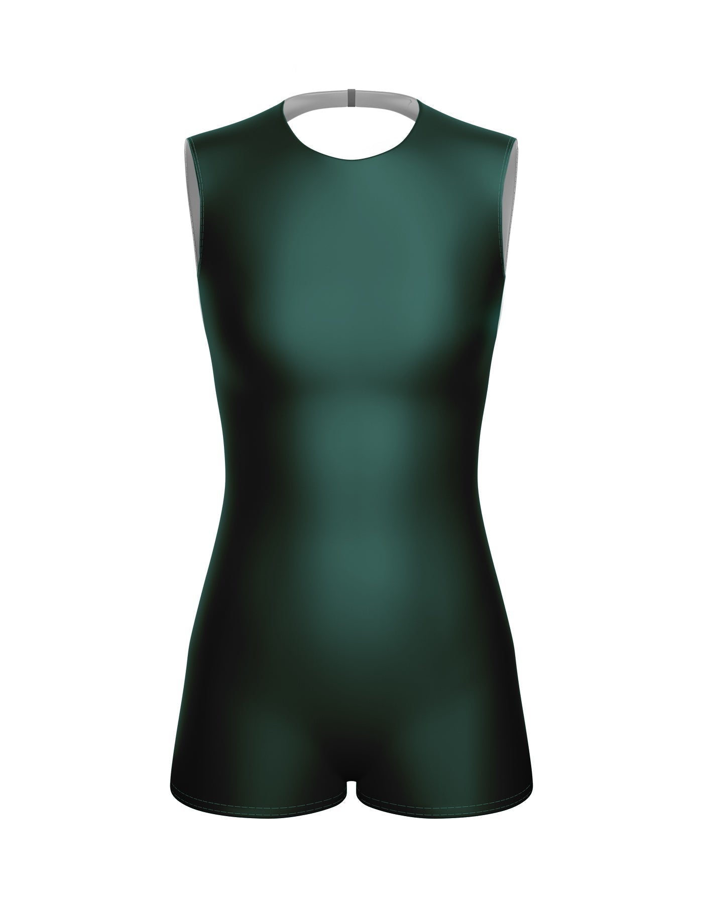 Solid Lycra Sleeveless Open Back Biketard
