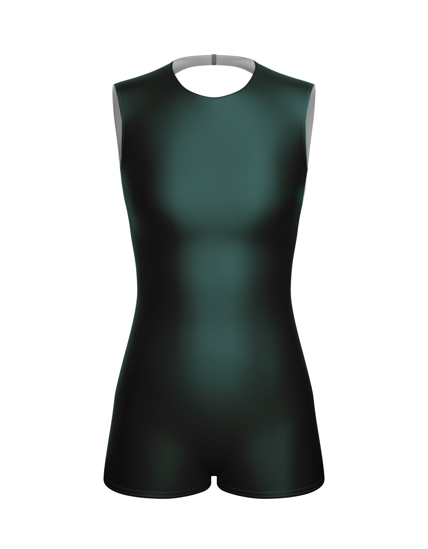 Solid Lycra Sleeveless Open Back Biketard