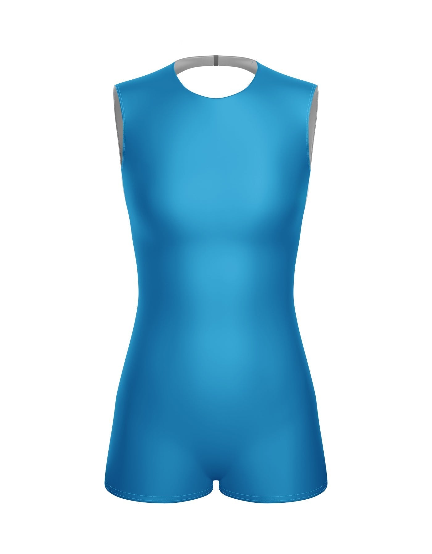 Solid Lycra Sleeveless Open Back Biketard