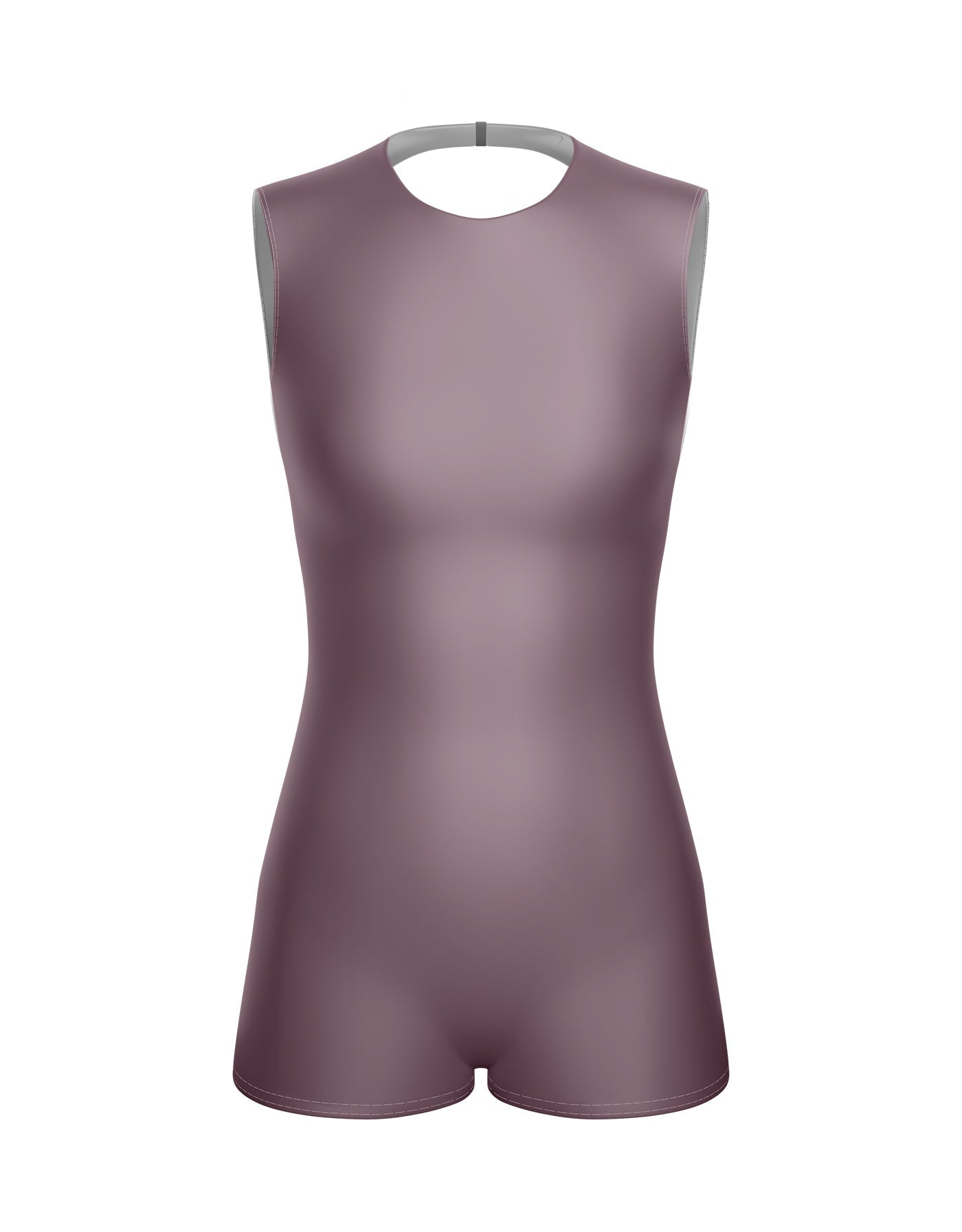 Solid Lycra Sleeveless Open Back Biketard