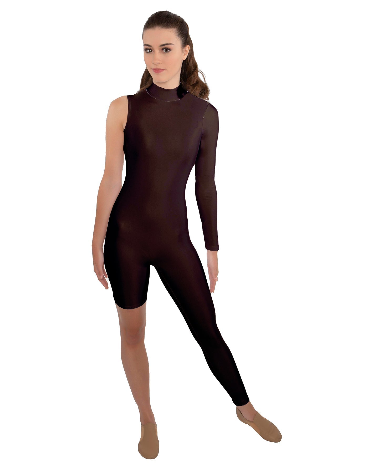 Solid Lycra Half and Half Unitard - Bike Short - Tapered Leg