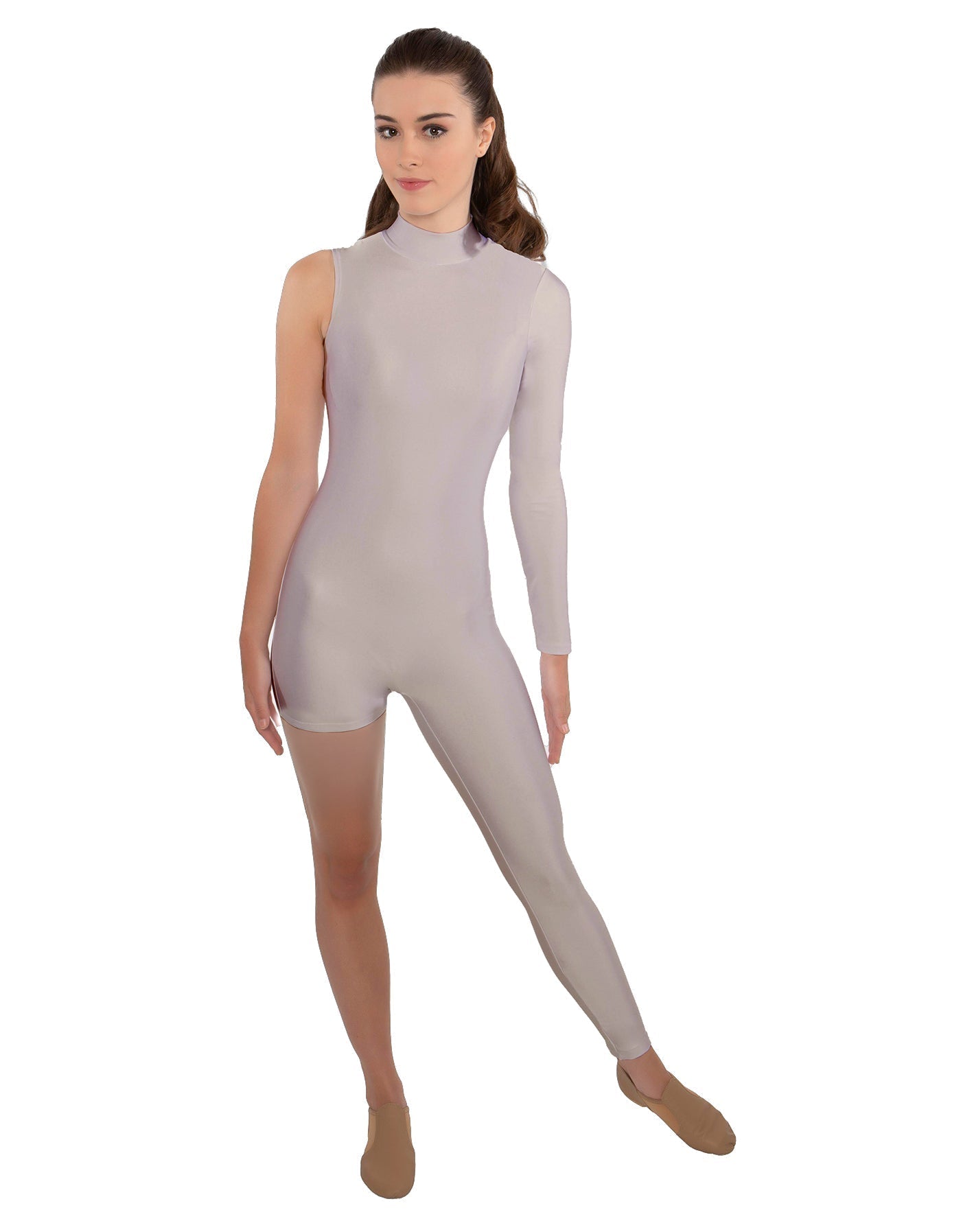 Solid Lycra Half and Half Tapered Leg Unitard