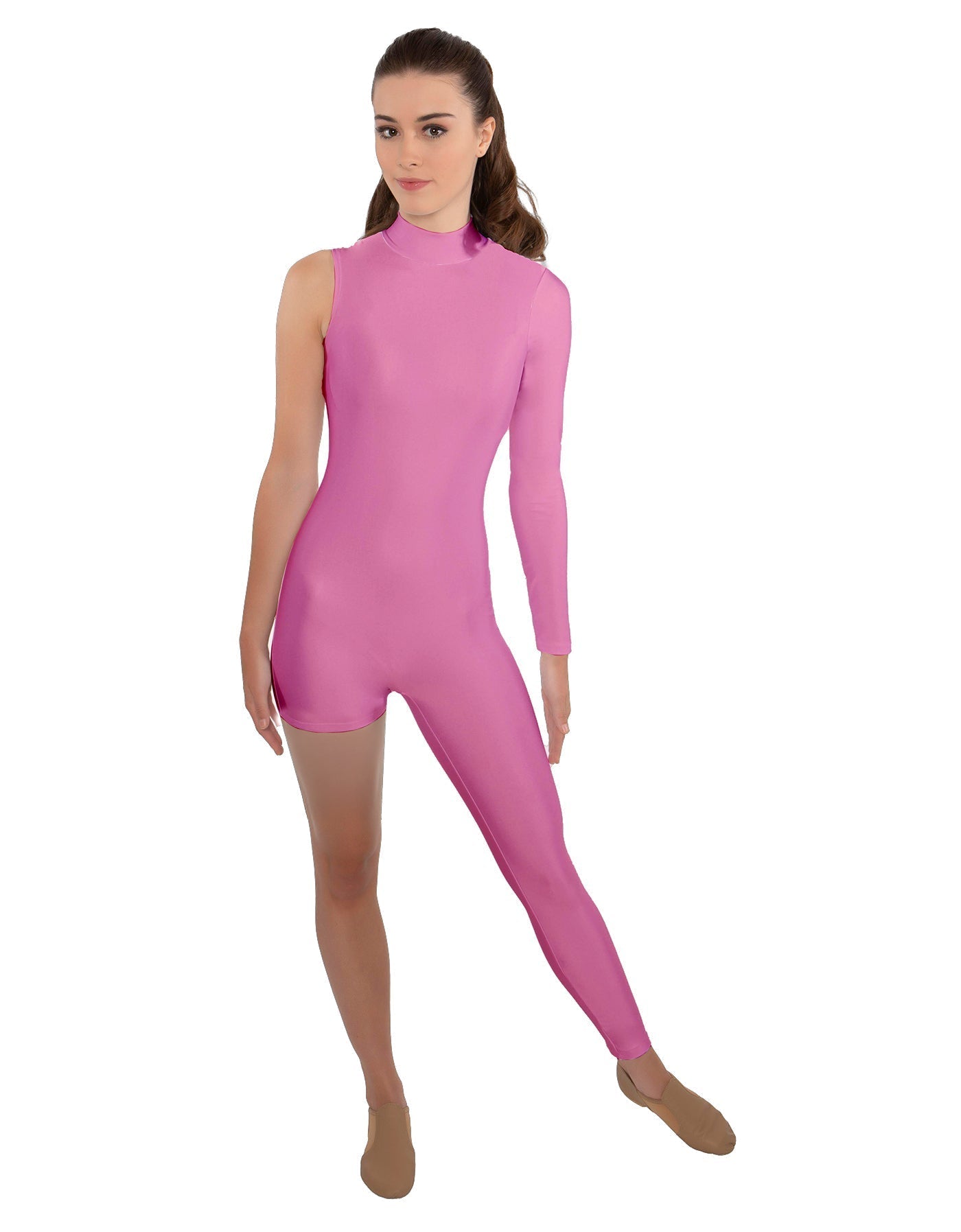 Solid Lycra Half and Half Tapered Leg Unitard
